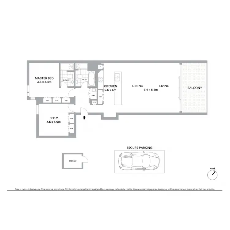Floorplan of Homely apartment listing, 503/27 Barangaroo Avenue, Barangaroo NSW 2000