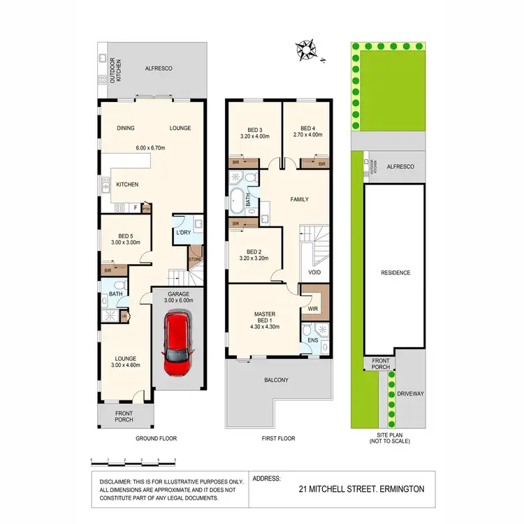 Floorplan of Homely semi-detached listing, 21 Mitchell Street, Ermington NSW 2115