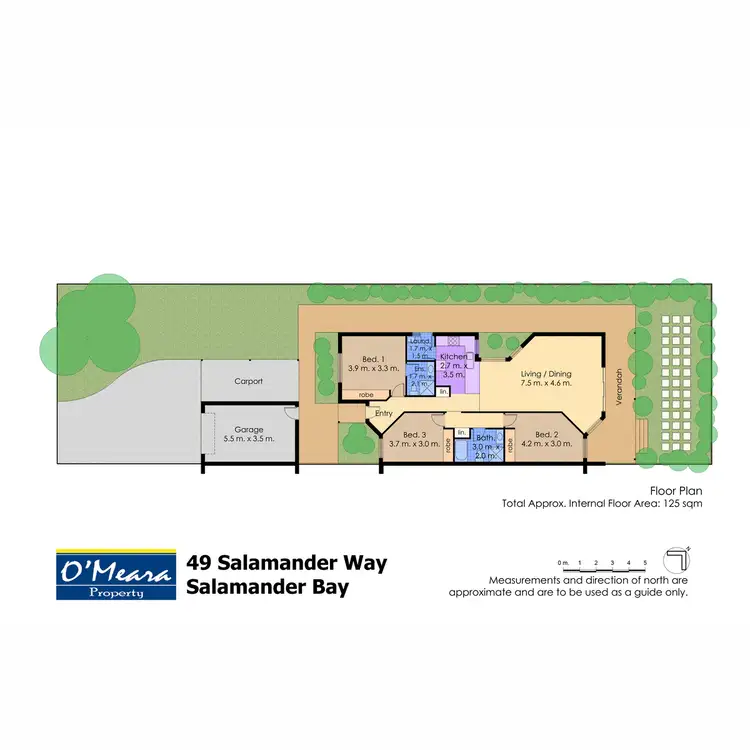 Floorplan of Homely semi-detached listing, 49 Salamander Way, Salamander Bay NSW 2317