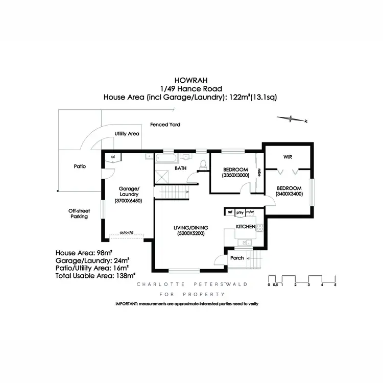 Floorplan of Homely villa listing, 1/49 Hance Road, Howrah TAS 7018