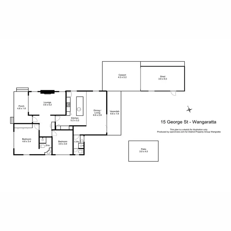 Floorplan of Homely house listing, 15 George Street, Wangaratta VIC 3677