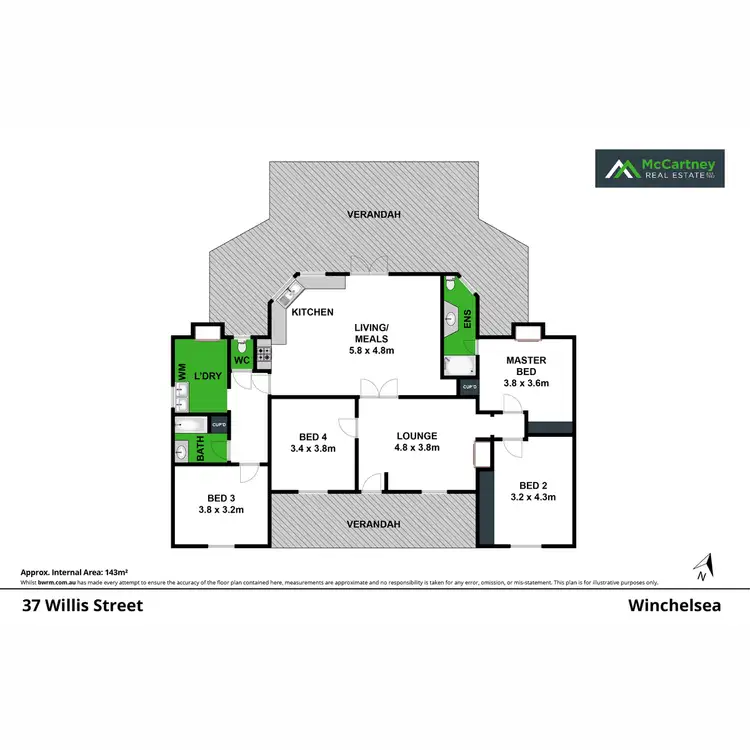 Floorplan of Homely house listing, 37 Willis Street, Winchelsea VIC 3241