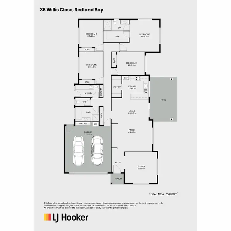 Floorplan of Homely house listing, 36 Willis Close, Redland Bay QLD 4165