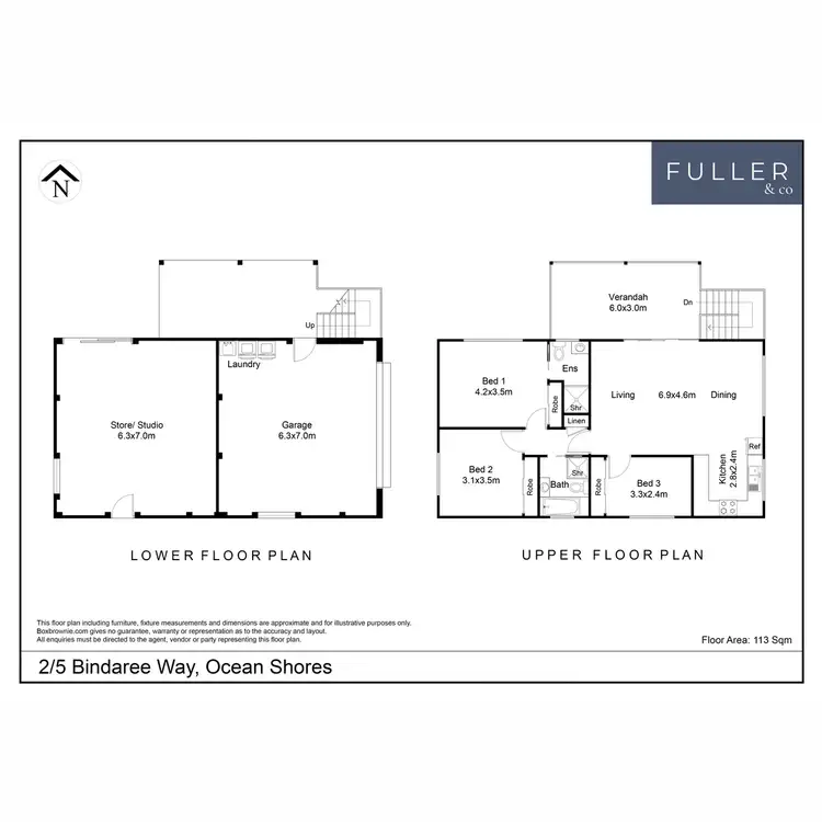 Floorplan of Homely house listing, Unit 2/5 Bindaree Way, Ocean Shores NSW 2483