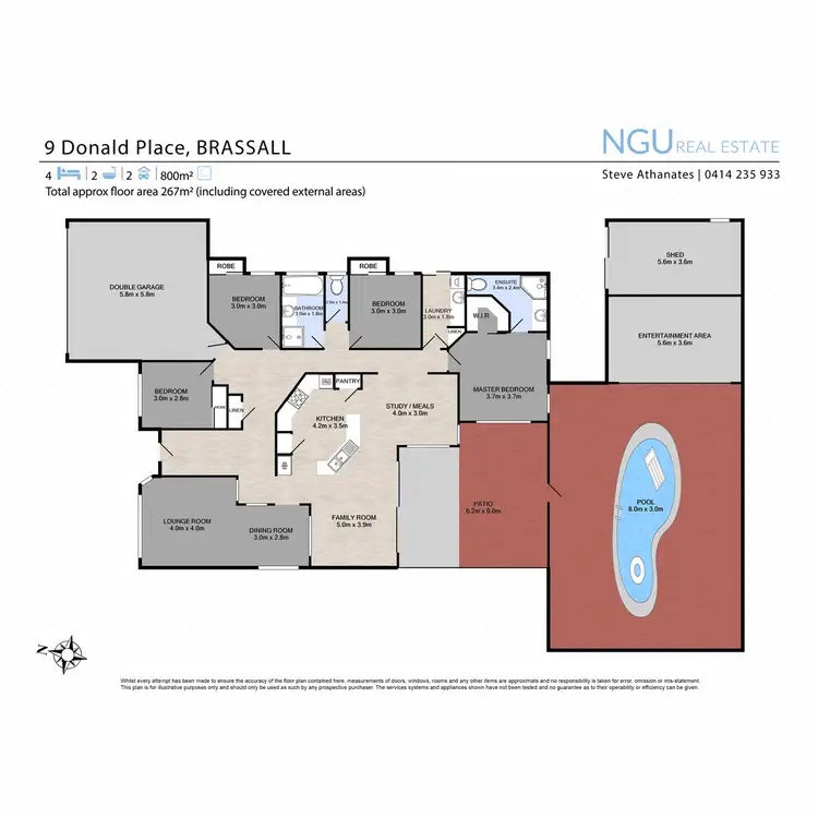 Floorplan of Homely house listing, 9 Donald Place, Brassall QLD 4305
