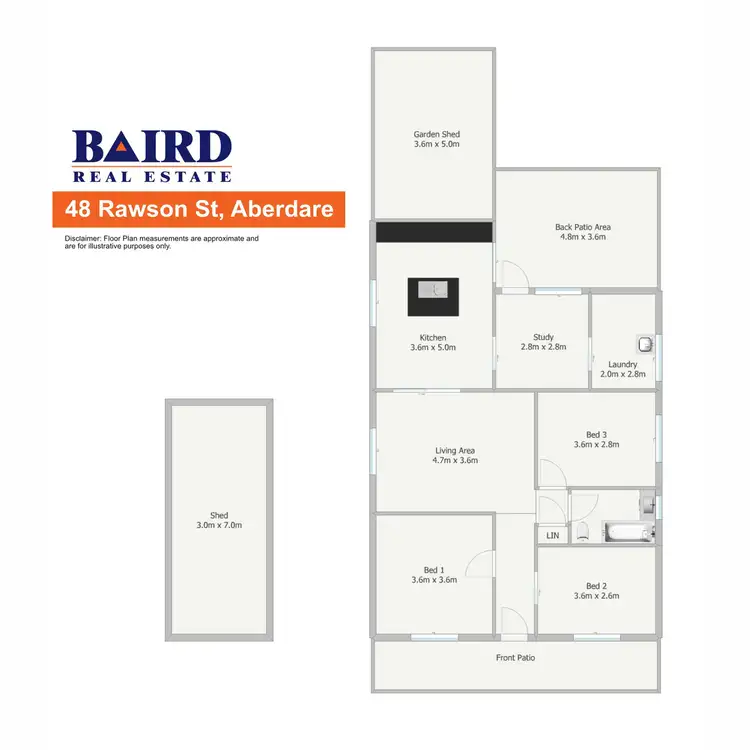 Floorplan of Homely house listing, 48 Rawson Street, Aberdare NSW 2325