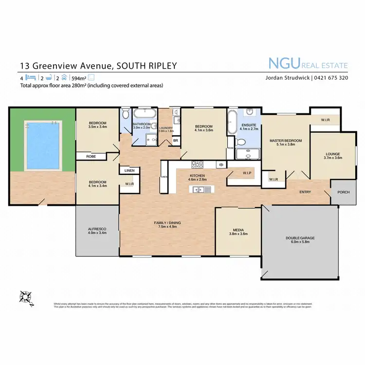 Floorplan of Homely house listing, 13 Greenview Avenue, South Ripley QLD 4306