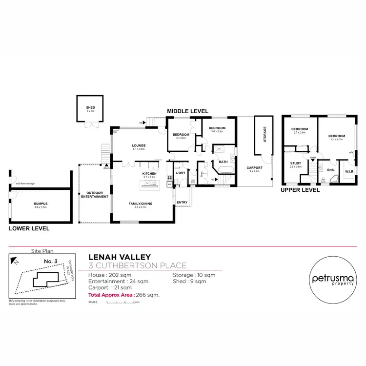 Floorplan of Homely house listing, 3 Cuthbertson Place, Lenah Valley TAS 7008
