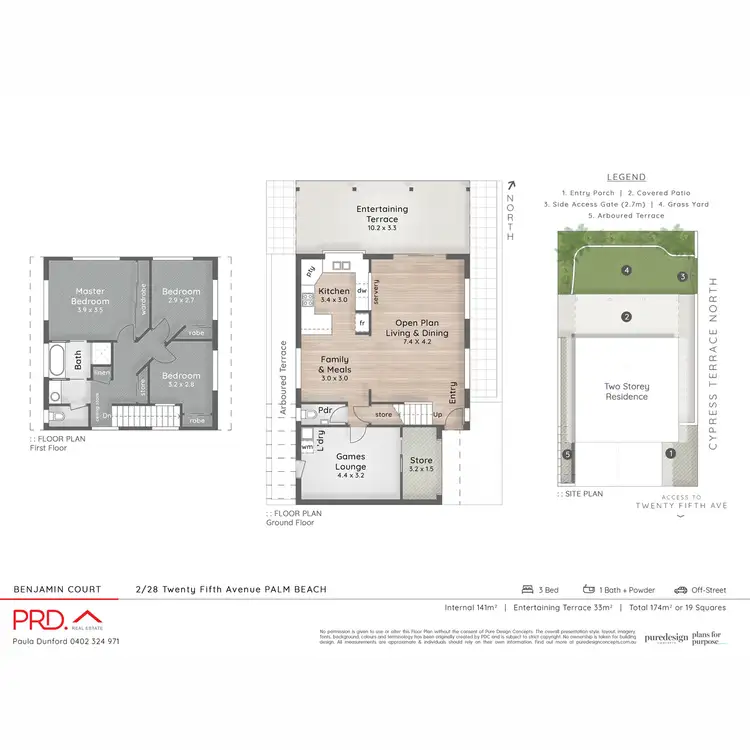 Floorplan of Homely semi-detached listing, 405 Cypress Terrace North, Palm Beach QLD 4221
