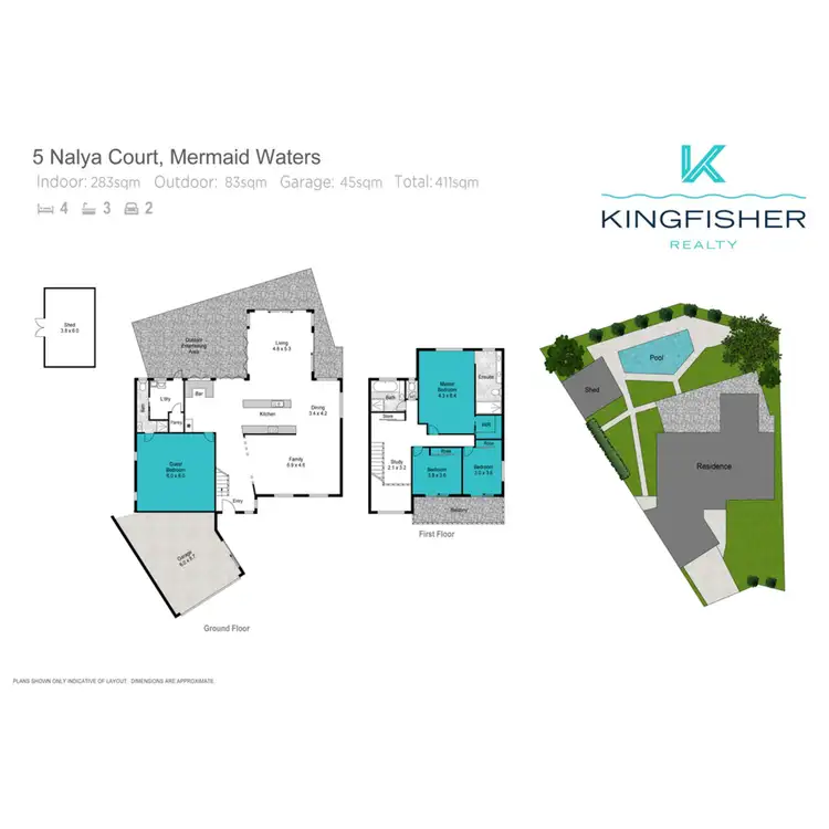 Floorplan of Homely house listing, 5 Nalya Court, Mermaid Waters QLD 4218