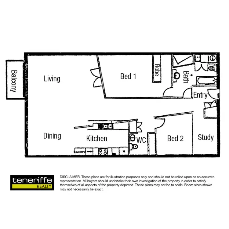Floorplan of Homely apartment listing, 110 Macquarie Street, Teneriffe QLD 4005