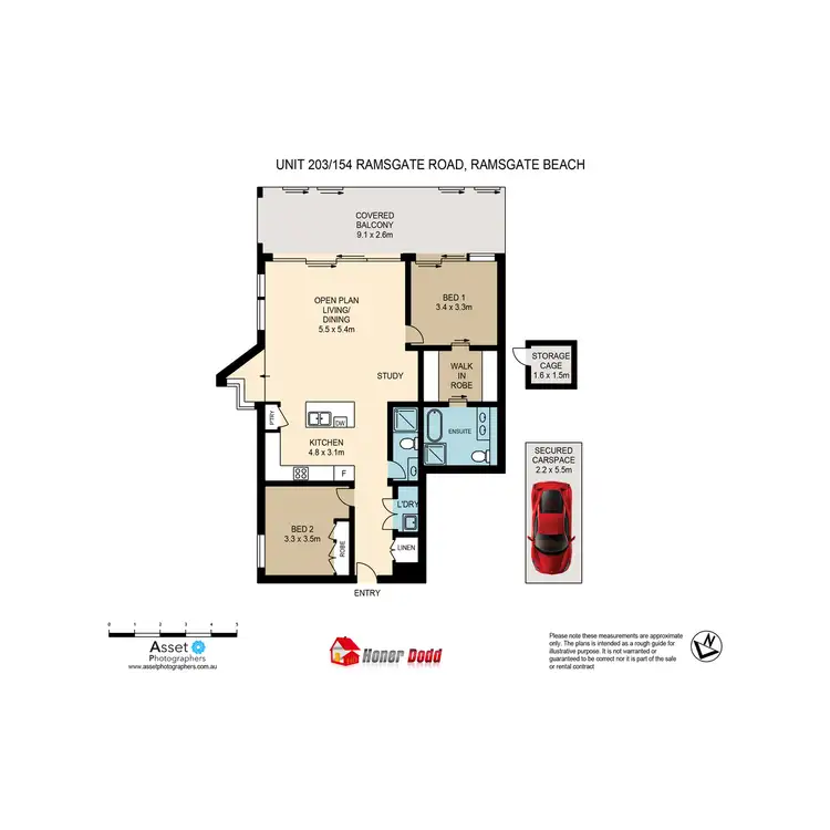 Floorplan of Homely apartment listing, 203/154 Ramsgate Road, Ramsgate Beach NSW 2217