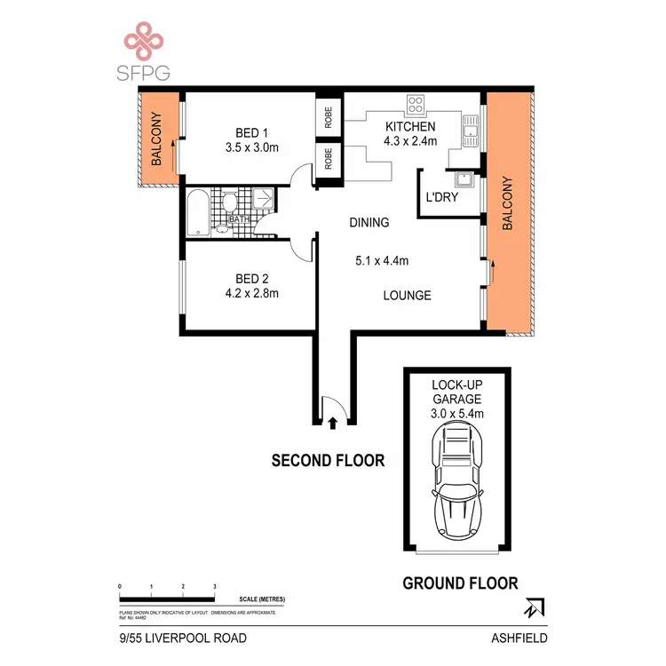 Floorplan of Homely apartment listing, 9/55-57 Liverpool Road, Ashfield NSW 2131