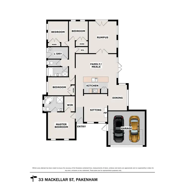 Floorplan of Homely house listing, 33 Mackellar Street, Pakenham VIC 3810