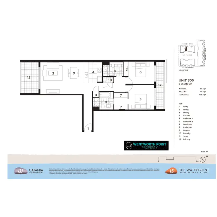 Floorplan of Homely apartment listing, 305/16 Corniche Drive, Wentworth Point NSW 2127