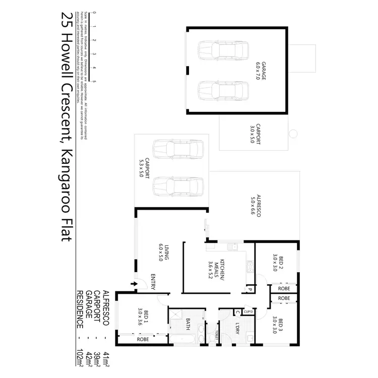 Floorplan of Homely house listing, 25 Howell Crescent, Kangaroo Flat VIC 3555