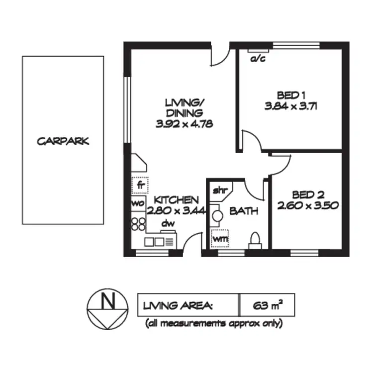 Floorplan of Homely unit listing, 10/6 Wellington Street, Kensington SA 5068