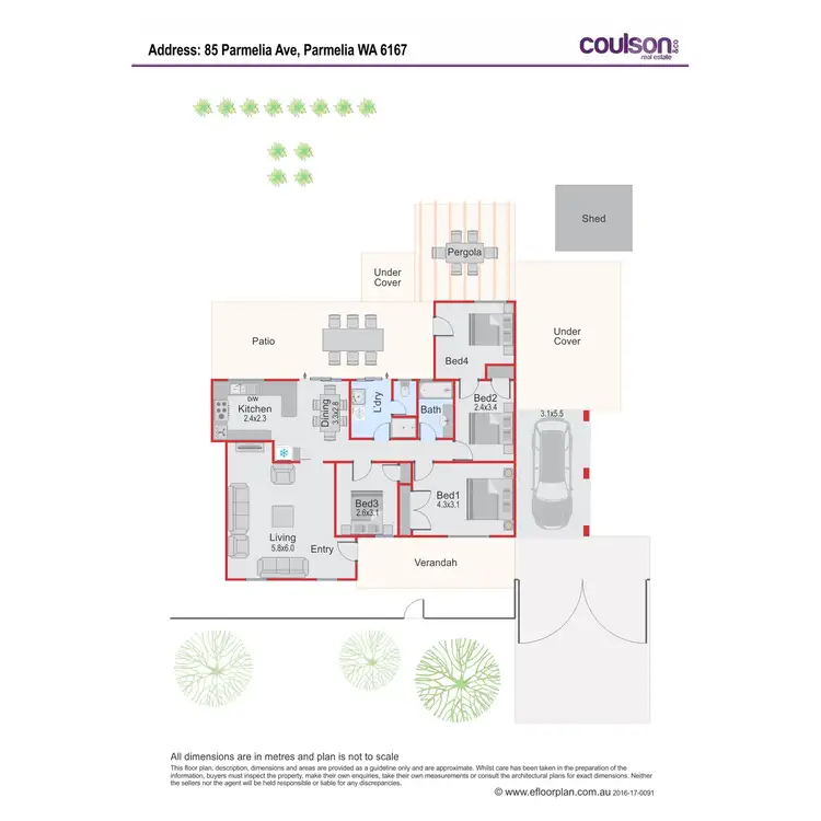 Floorplan of Homely house listing, 85 Parmelia Avenue, Parmelia WA 6167