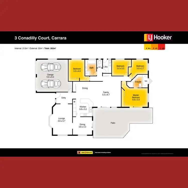 Floorplan of Homely house listing, 3 Conadilly Court, Carrara QLD 4211
