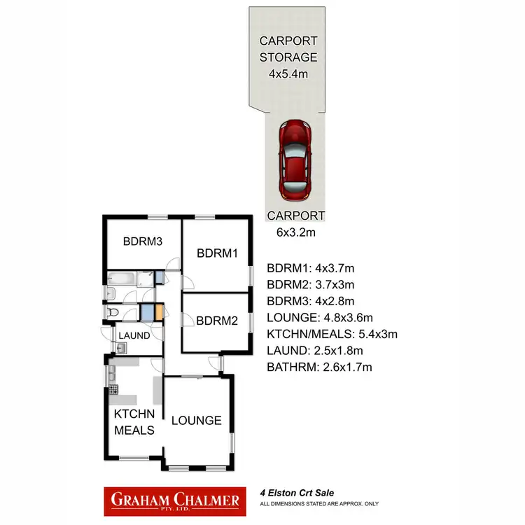 Floorplan of Homely house listing, 4 Elston Court, Sale VIC 3850