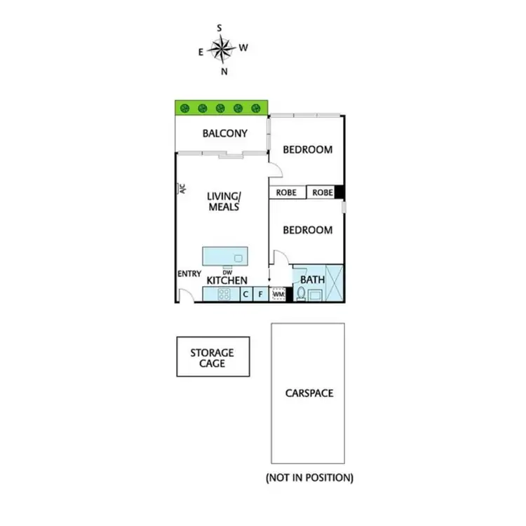 Floorplan of Homely apartment listing, 507/70 Stanley Street, Collingwood VIC 3066