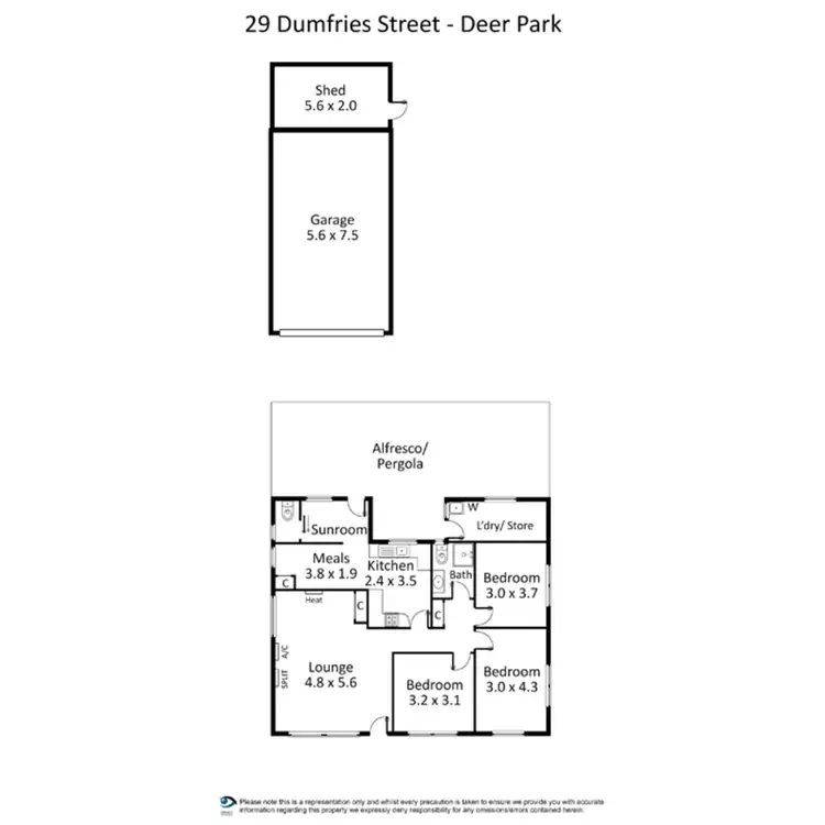 Floorplan of Homely house listing, 29 Dumfries Street, Deer Park VIC 3023
