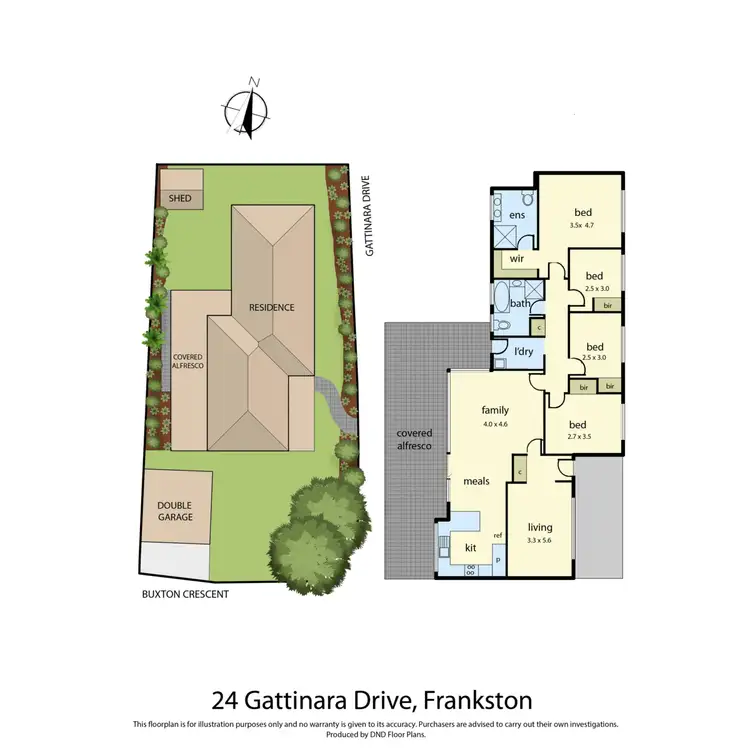 Floorplan of Homely house listing, 24 Gattinara Drive, Frankston VIC 3199