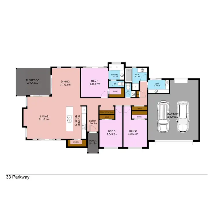 Floorplan of Homely house listing, 33 Parkway Drive, Mooloolaba QLD 4557