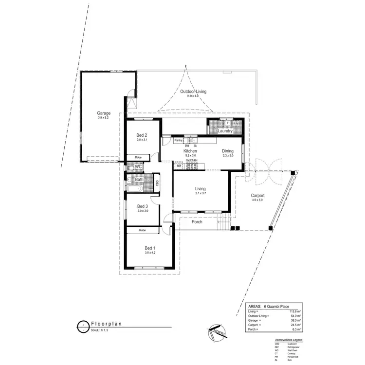 Floorplan of Homely house listing, 6 Quambi Place, Mount Austin NSW 2650