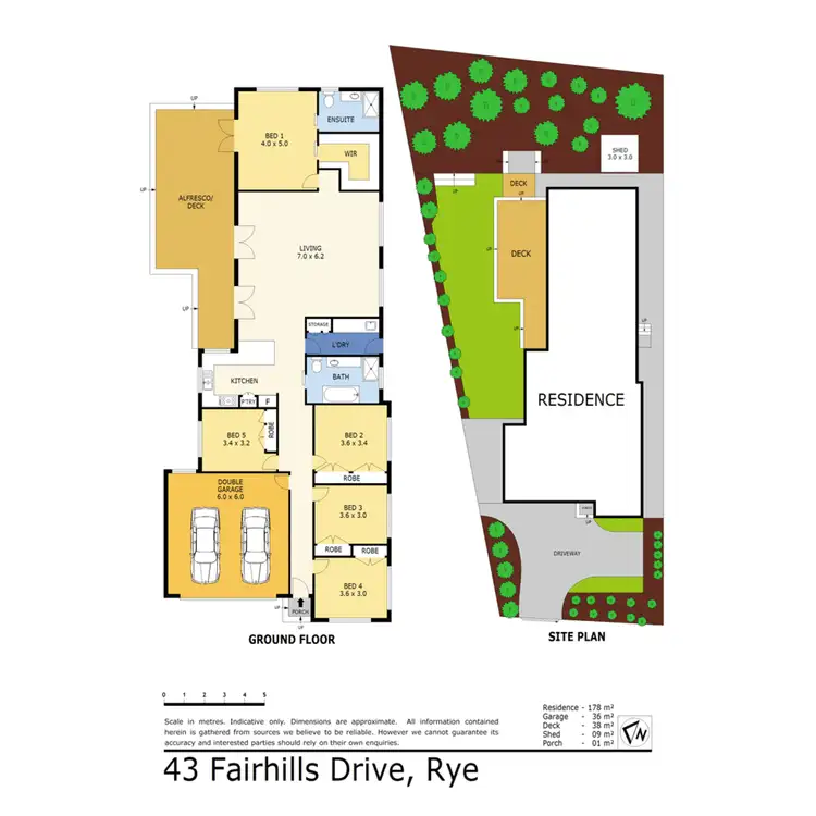 Floorplan of Homely house listing, 43 Fairhills Drive, Rye VIC 3941