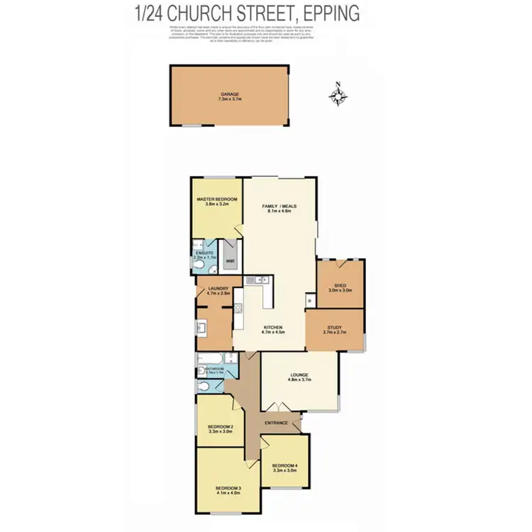 Floorplan of Homely unit listing, 1/24 Church Street, Epping VIC 3076