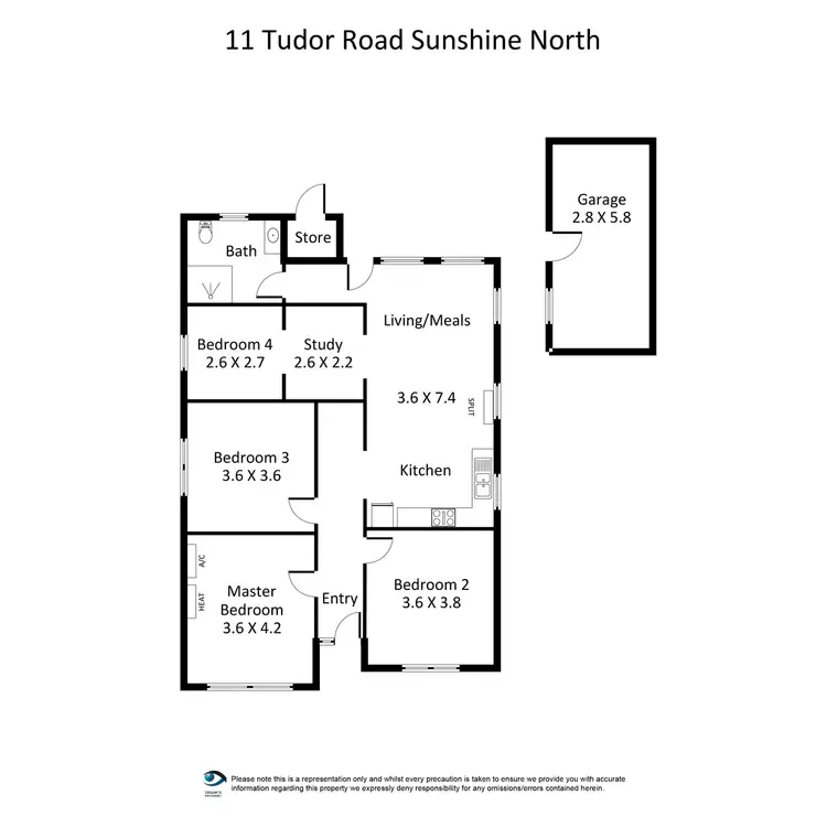 Floorplan of Homely house listing, 11 Tudor Road, Sunshine North VIC 3020