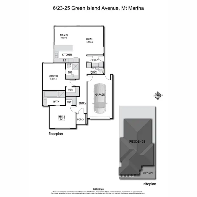 Floorplan of Homely unit listing, 6/23-25 Green Island Avenue, Mount Martha VIC 3934