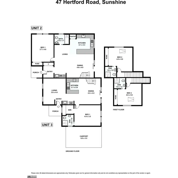 Floorplan of Homely unit listing, 2/47 Hertford Road, Sunshine VIC 3020