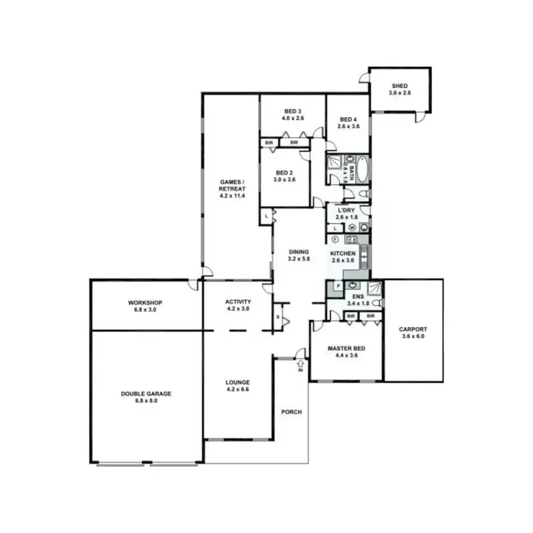 Floorplan of Homely house listing, 6 Tunder Street, Wanneroo WA 6065