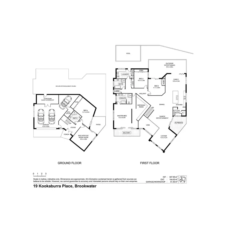 Floorplan of Homely house listing, 19 Kookaburra Place, Brookwater QLD 4300