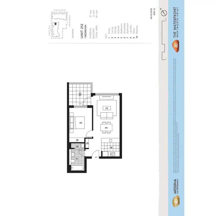 Floorplan of Homely apartment listing, 212/48 Amalfi Drive, Wentworth Point NSW 2127