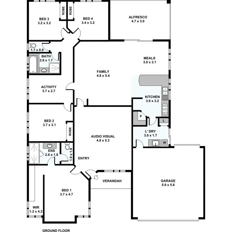 Floorplan of Homely house listing, 45 Heidelberg Corner, Wanneroo WA 6065