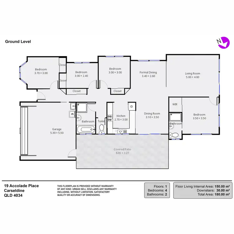 Floorplan of Homely house listing, 19 Accolade Place, Carseldine QLD 4034