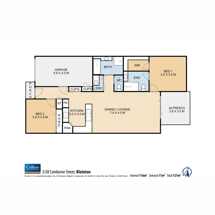 Floorplan of Homely unit listing, 3/20 Camborne Street, Kleinton QLD 4352