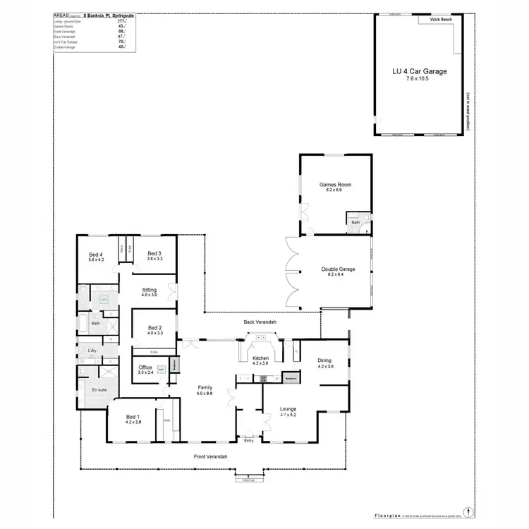 Floorplan of Homely house listing, 8 Banksia Place, Springvale NSW 2650