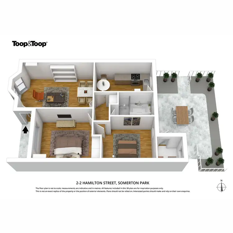 Floorplan of Homely unit listing, 2/2 Hamilton Street, Somerton Park SA 5044
