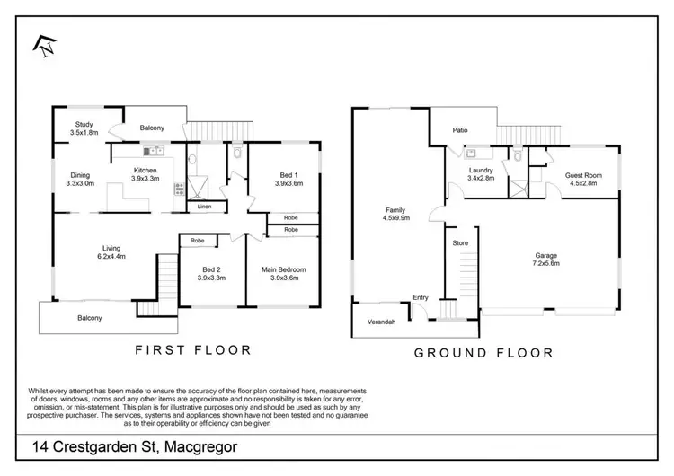 Floorplan of Homely house listing, 14 Crestgarden Street, Macgregor QLD 4109