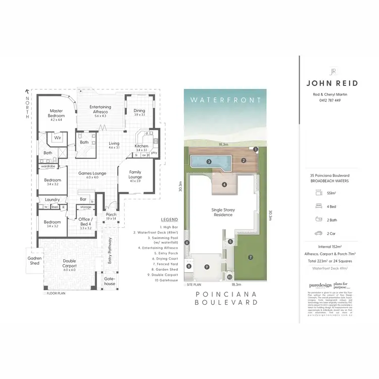 Floorplan of Homely house listing, 35 Poinciana Boulevard, Broadbeach Waters QLD 4218