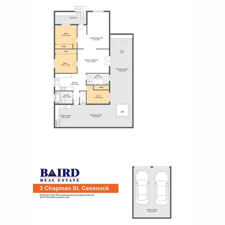 Floorplan of Homely house listing, 3 Chapman Street, Cessnock NSW 2325