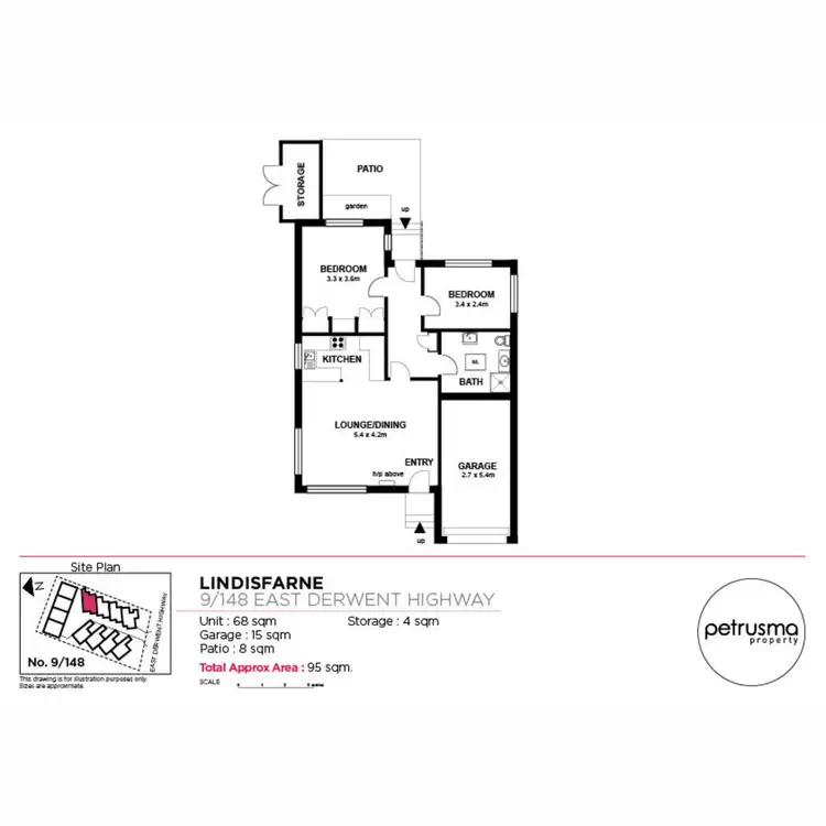 Floorplan of Homely unit listing, 9/148 East Derwent Highway, Lindisfarne TAS 7015