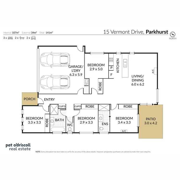 Floorplan of Homely house listing, 15 Vermont Drive, Parkhurst QLD 4702