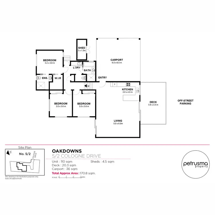 Floorplan of Homely townhouse listing, 5/2 Cologne Drive, Oakdowns TAS 7019