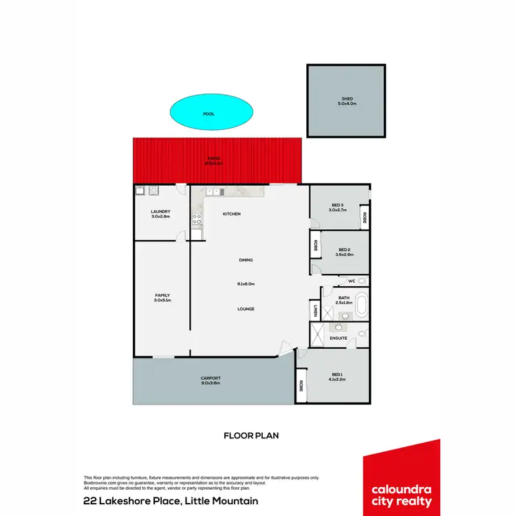 Floorplan of Homely house listing, 22 Lakeshore Place, Little Mountain QLD 4551