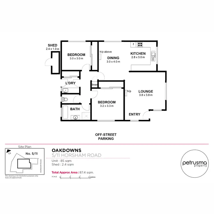 Floorplan of Homely unit listing, 5/11 Horsham Road, Oakdowns TAS 7019